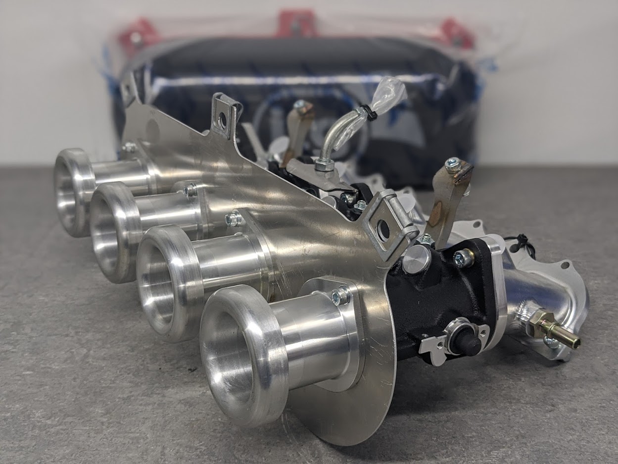 TU 16v ITB kit with filter, base plate, and Jenvey fuel rail