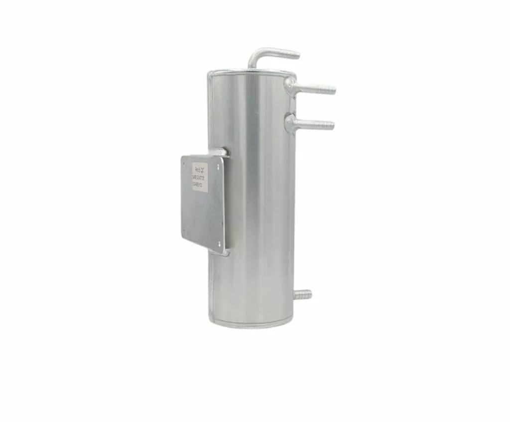 1.5 Litre Bulkhead Mount Fuel Swirl Pot - JIC - Silver finish
