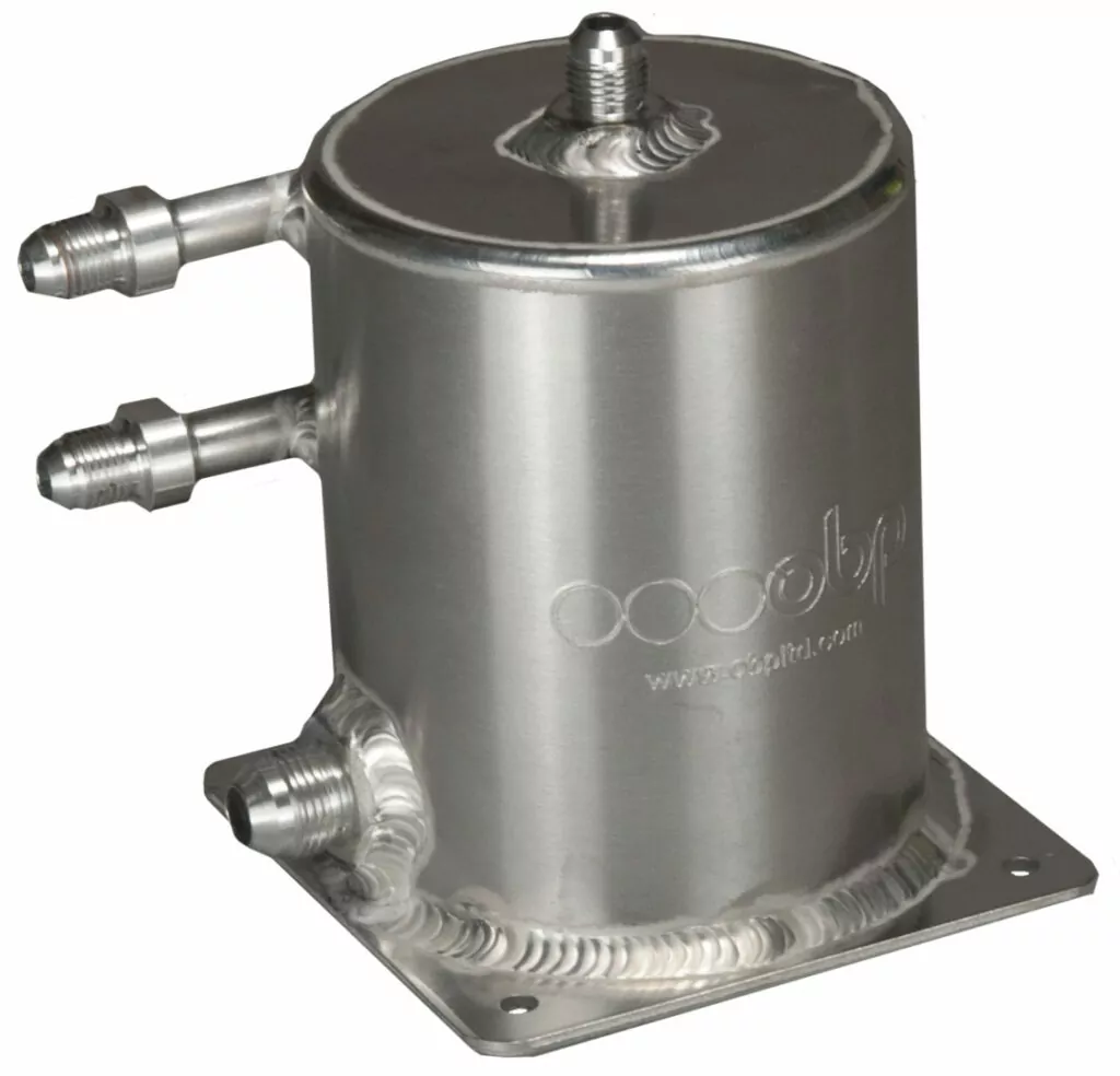 1 Litre Base Mount Fuel Swirl Pot - JIC - Silver finish
