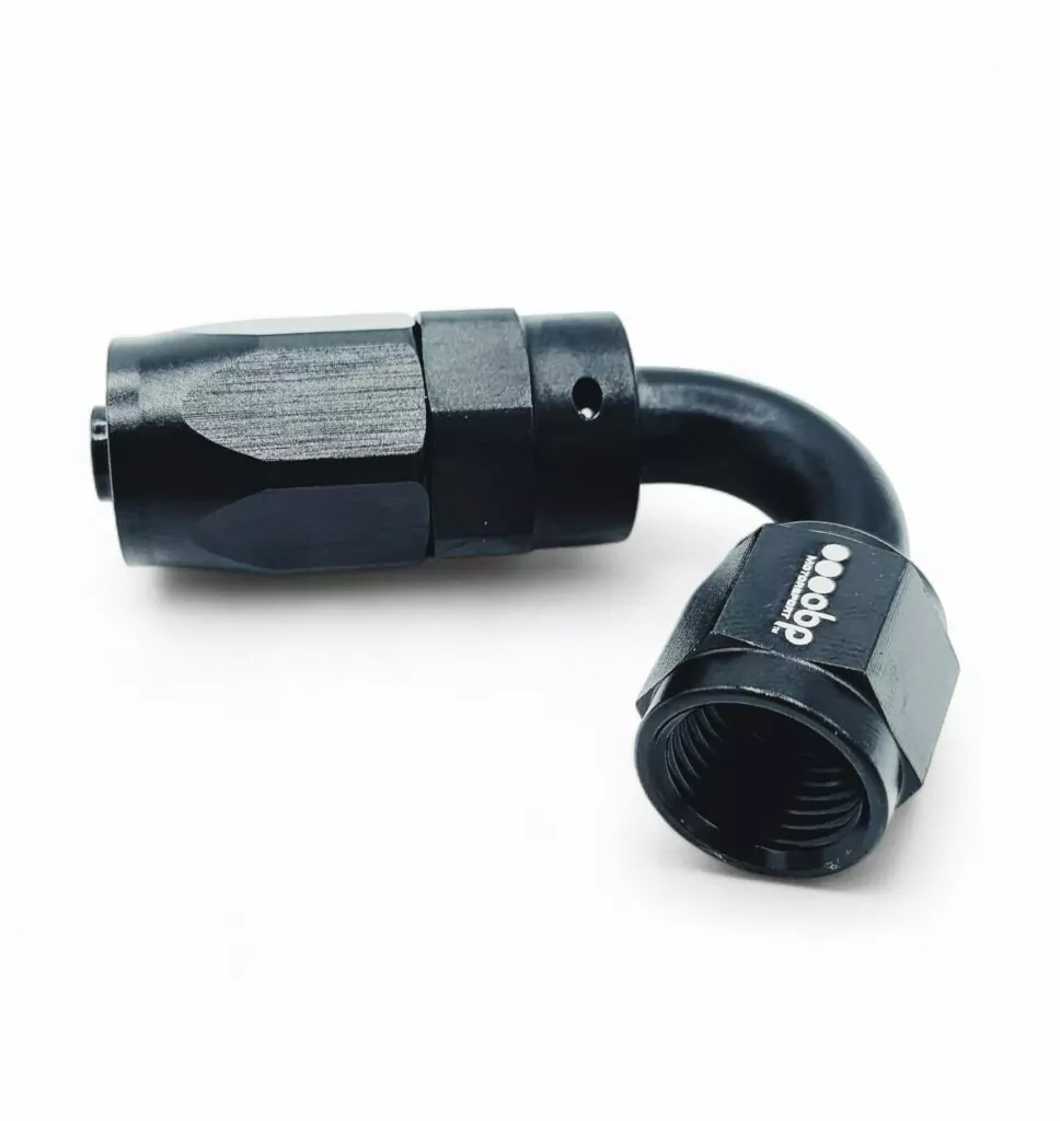 120 Degree CPE Fuel Hose End Fitting Black