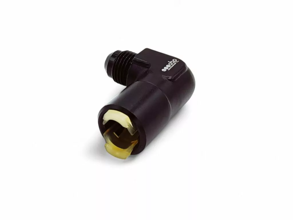 OE Fuel Line Female to AN / JIC Male Quick Connector 90°