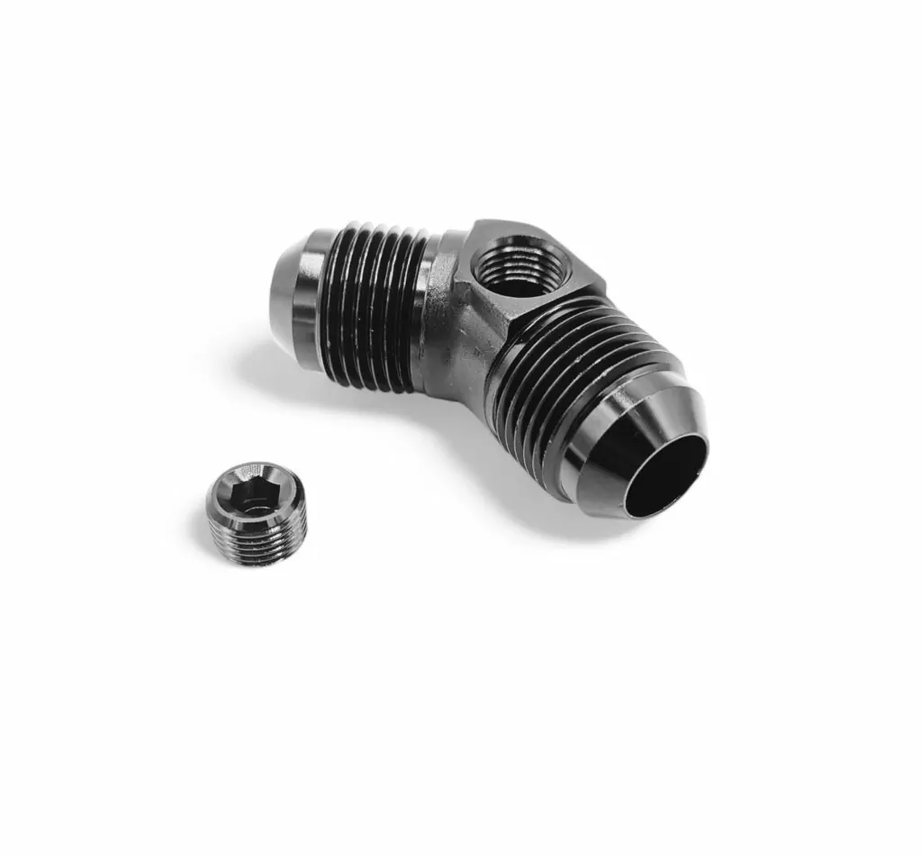 AN/JIC Male Equal Adaptor 45° - 1/8" NPT Port