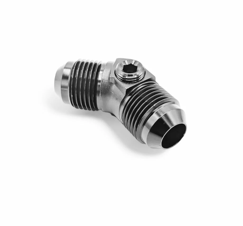 AN/JIC Male Equal Adaptor 45° - 1/8" NPT Port