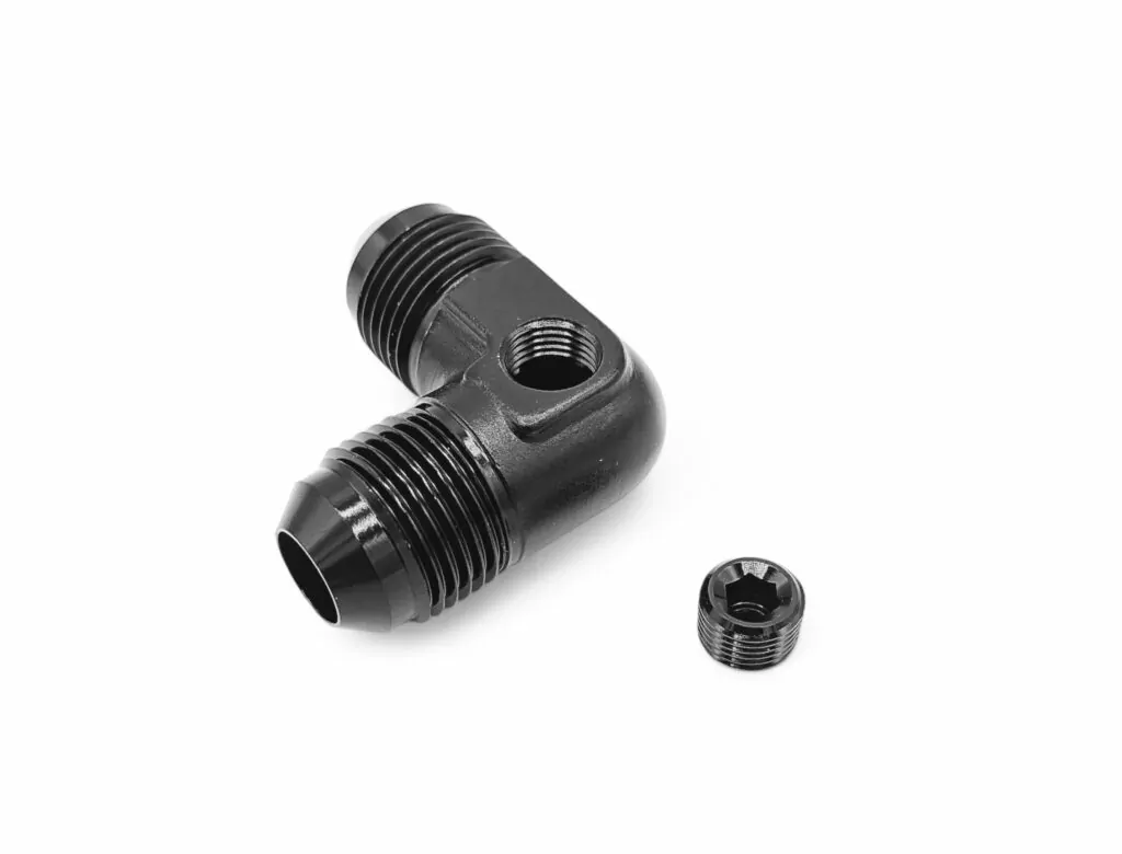 AN/JIC Male Equal Adaptor 90° - 1/8" NPT Port