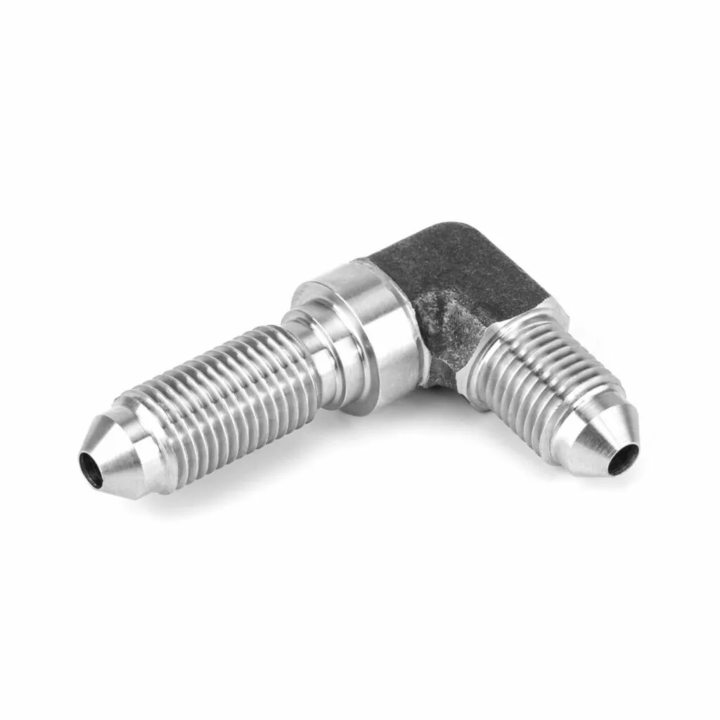 AN/JIC Male Bulkhead 90Ded Elbow Fuel Hose Adaptor