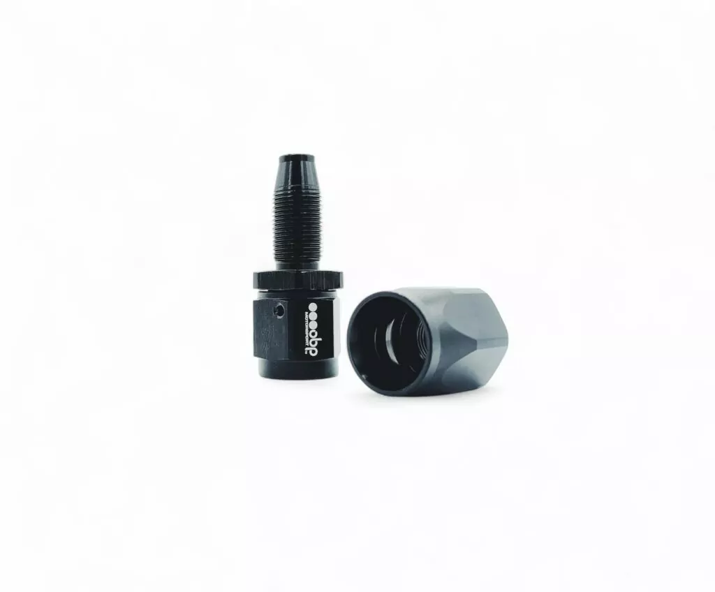 Straight CPE Fuel Hose End Fitting Black