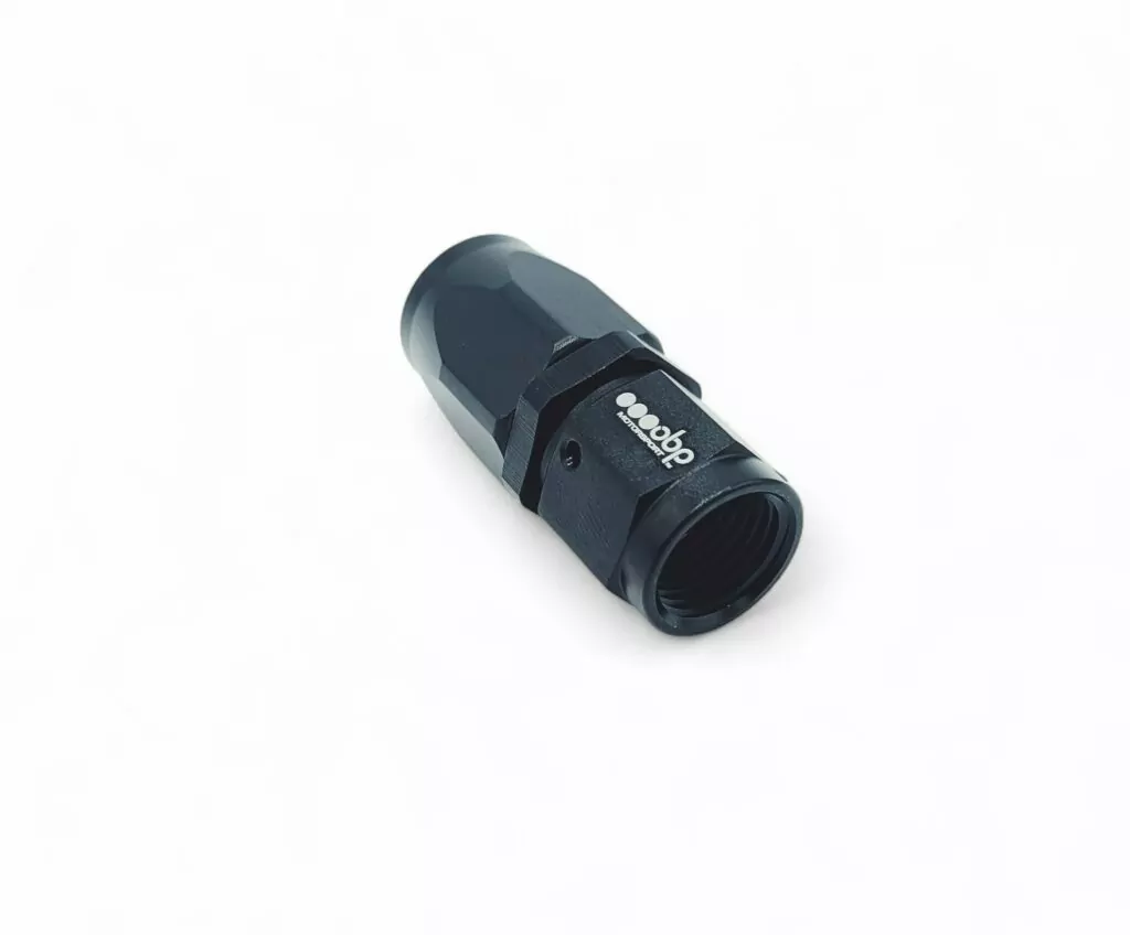 Straight CPE Fuel Hose End Fitting Black