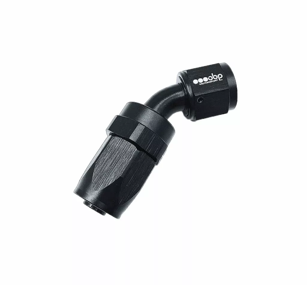 45 Degree CPE Fuel Hose End Fitting Black