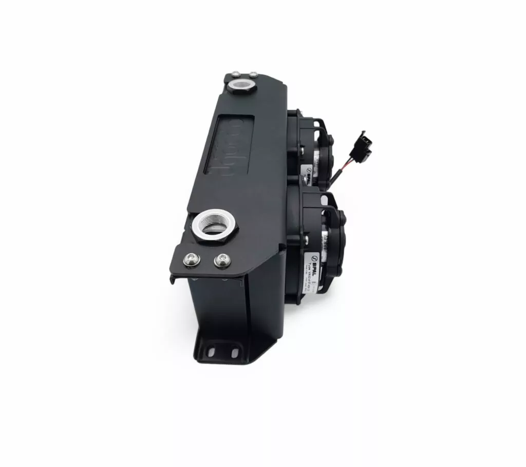 Oil Cooler 16 Row Shroud for Twin SPAL Fans