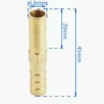 Brass Coupling 8mm OD Connector