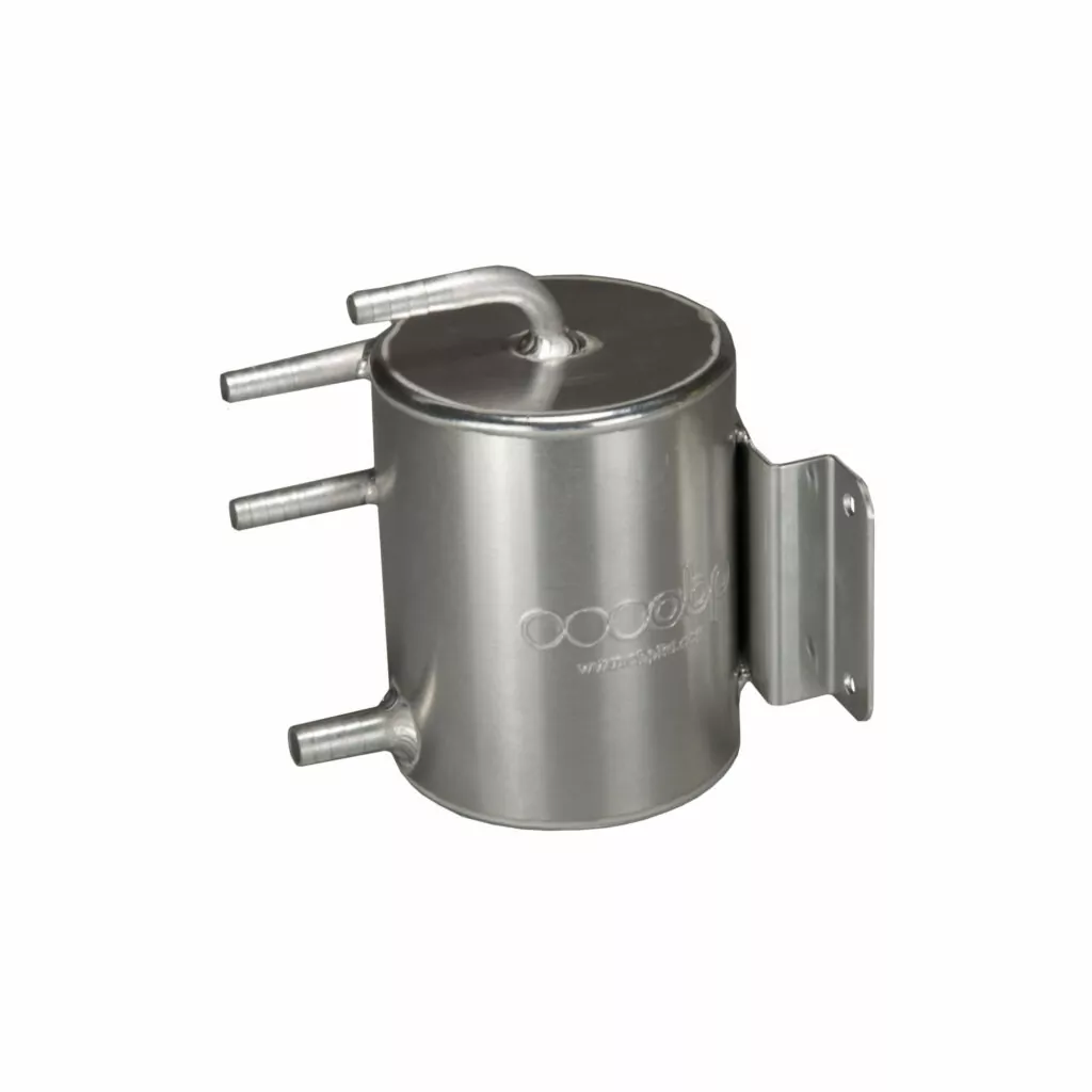 1 Litre Bulkhead Mount Fuel Swirl Pot - Black finish